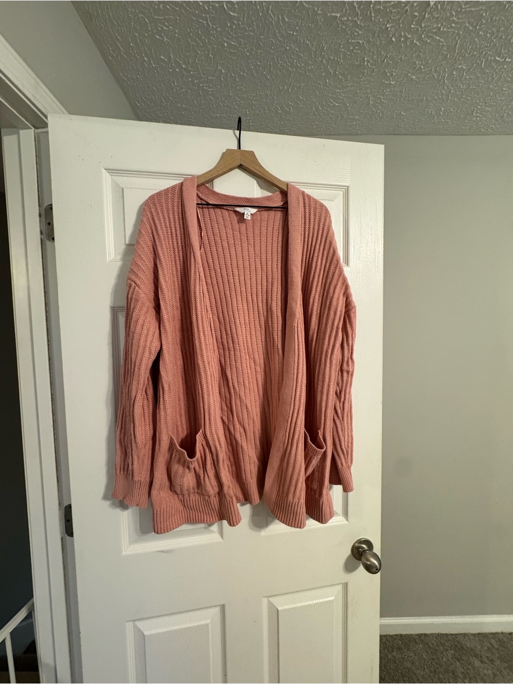 Soft Open-Front Pink Women’s Cardigan Sweater